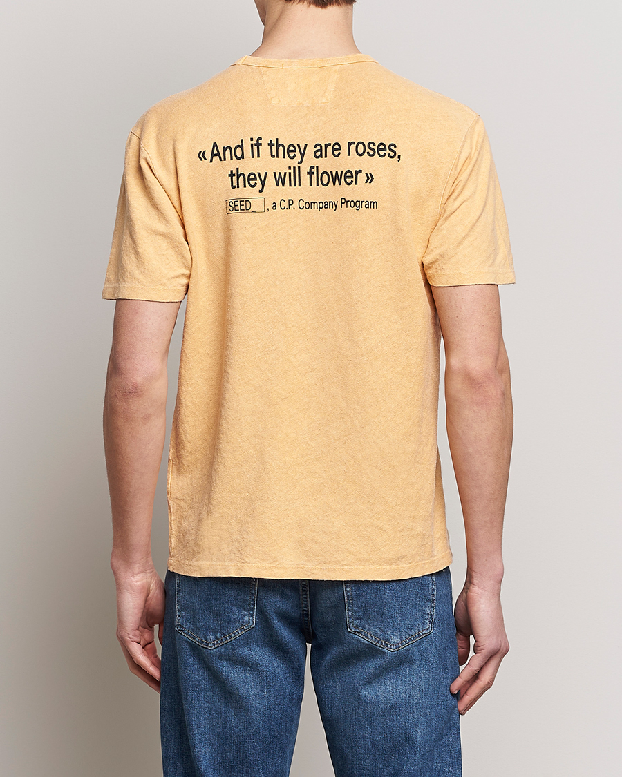 Hombres | Camisetas | C.P. Company | Seed Recycled Hemp T-Shirt Orange