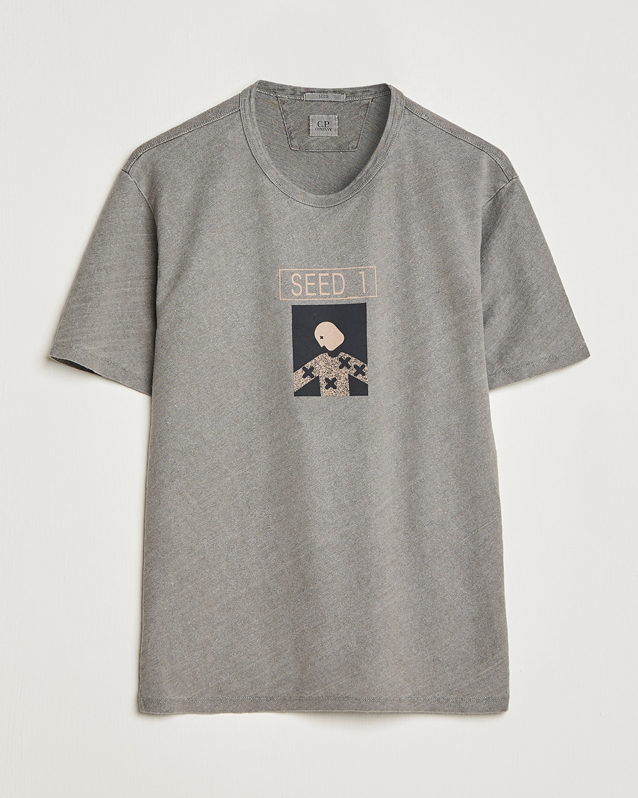 Hombres | Camisetas | C.P. Company | Seed Recycled Hemp T-Shirt Grey