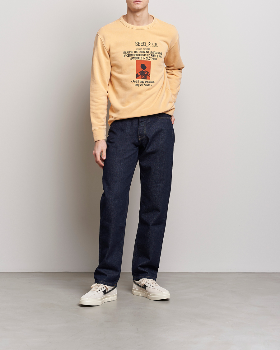 Hombres | Jerséis y prendas de punto | C.P. Company | Recycled Cotton Sweatshirt Orange