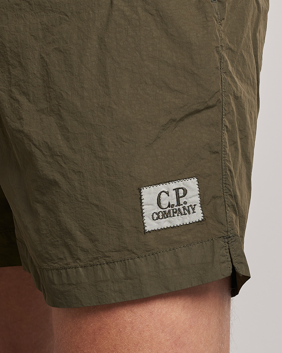 Hombres | Bañadores | C.P. Company | Flatt Nylon Garment Dyed Swimshorts Olive