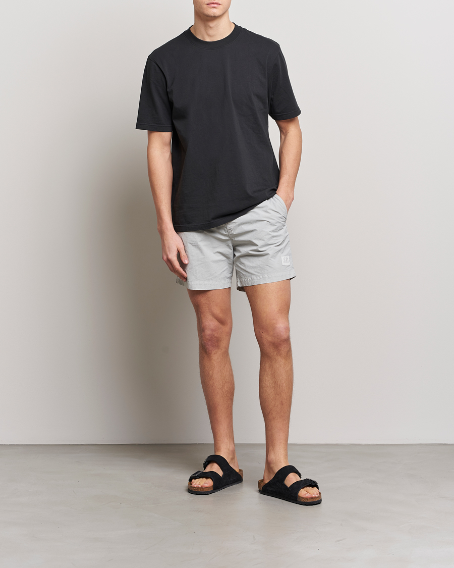 Hombres | Bañadores | C.P. Company | Flatt Nylon Garment Dyed Swimshorts Grey