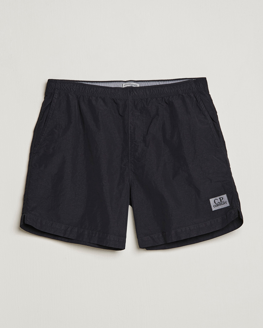 Hombres | Bañadores | C.P. Company | Flatt Nylon Garment Dyed Swimshorts Black
