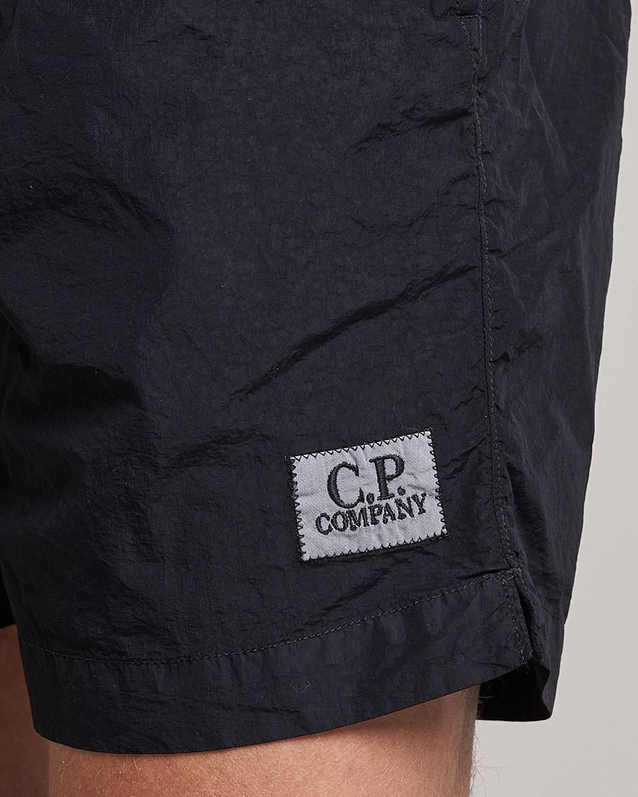 Hombres | Bañadores | C.P. Company | Flatt Nylon Garment Dyed Swimshorts Black