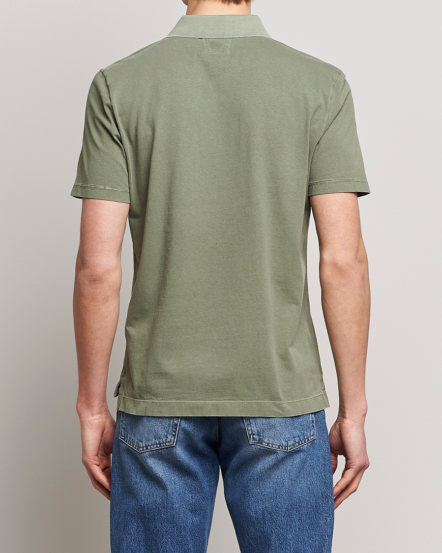 Hombres | Polos | C.P. Company | Old Dyed Cotton Jersey Polo Olive