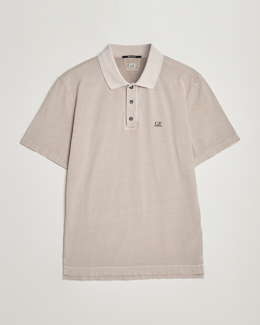 Hombres | Polos | C.P. Company | Old Dyed Cotton Jersey Polo Grey