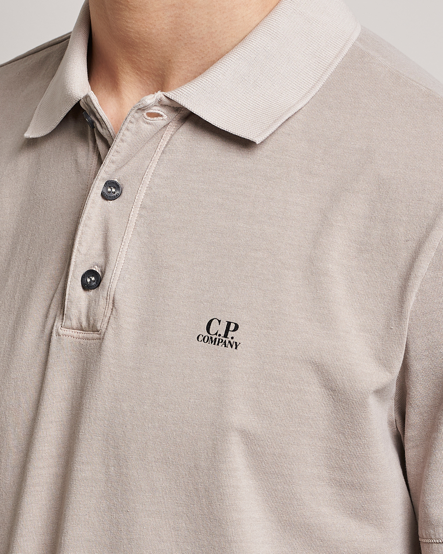 Hombres | Polos | C.P. Company | Old Dyed Cotton Jersey Polo Grey