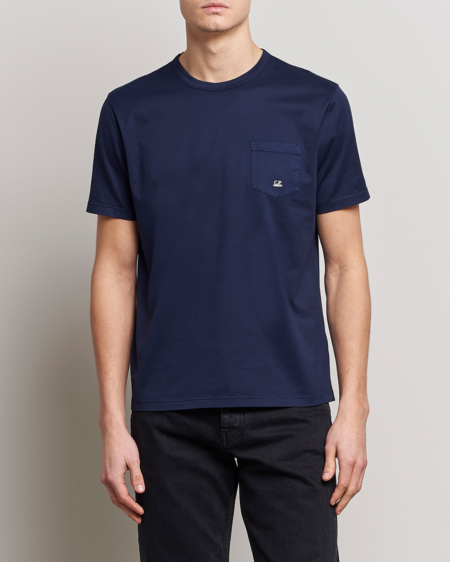 Hombres | Camisetas | C.P. Company | Mercerized Cotton Pocket T-Shirt Navy