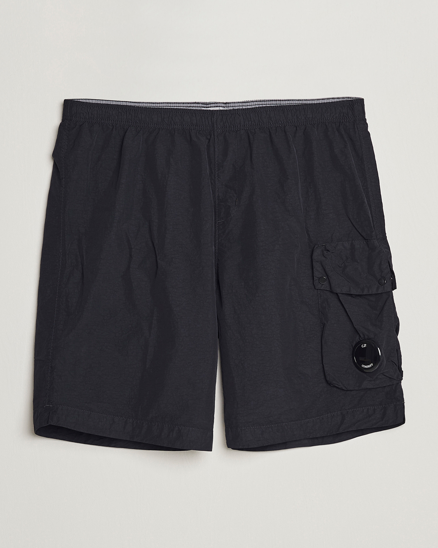 Hombres | Pantalones cortos | C.P. Company | Flatt Nylon Garment Dyed Shorts Black