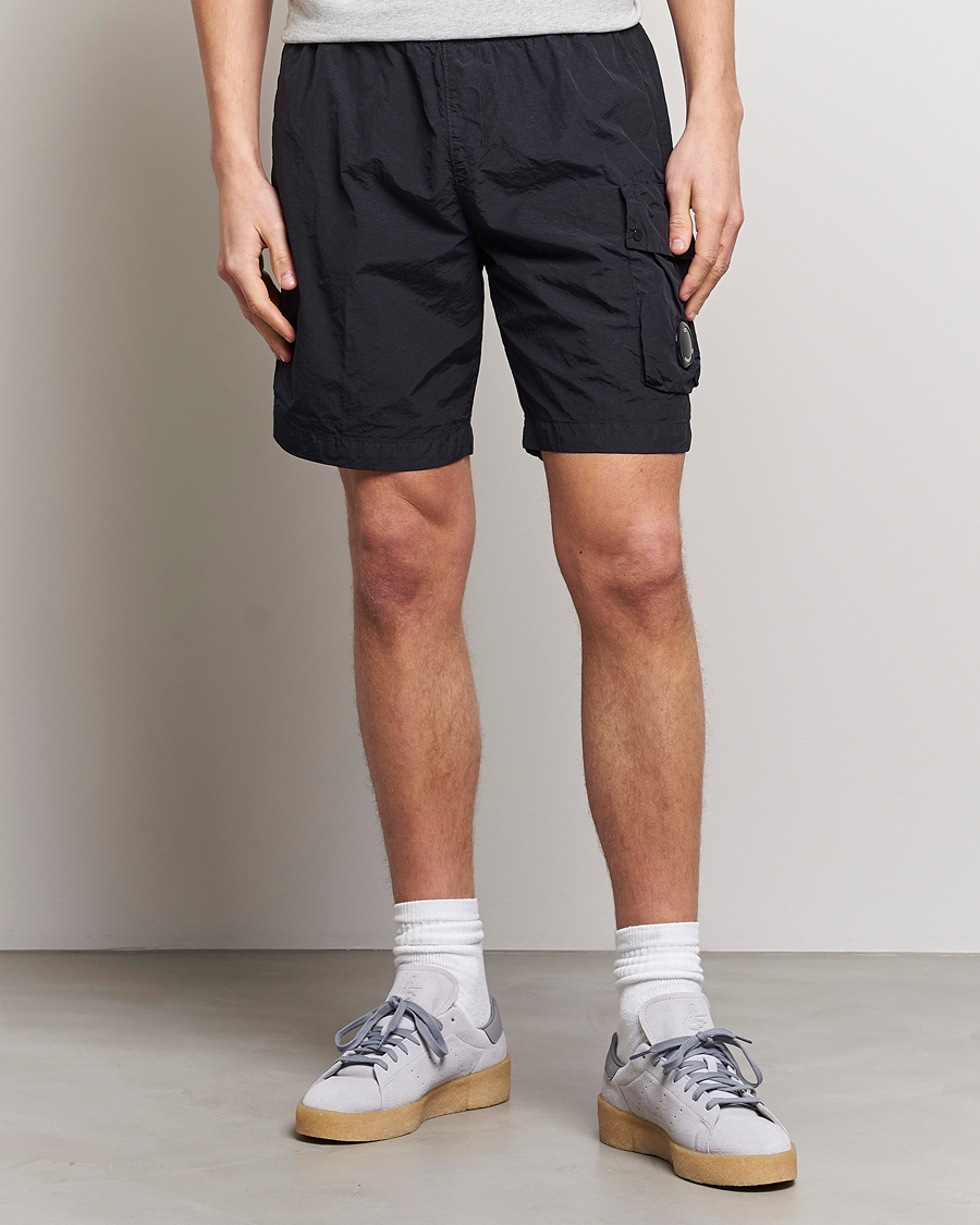 Hombres | Pantalones cortos | C.P. Company | Flatt Nylon Garment Dyed Shorts Black