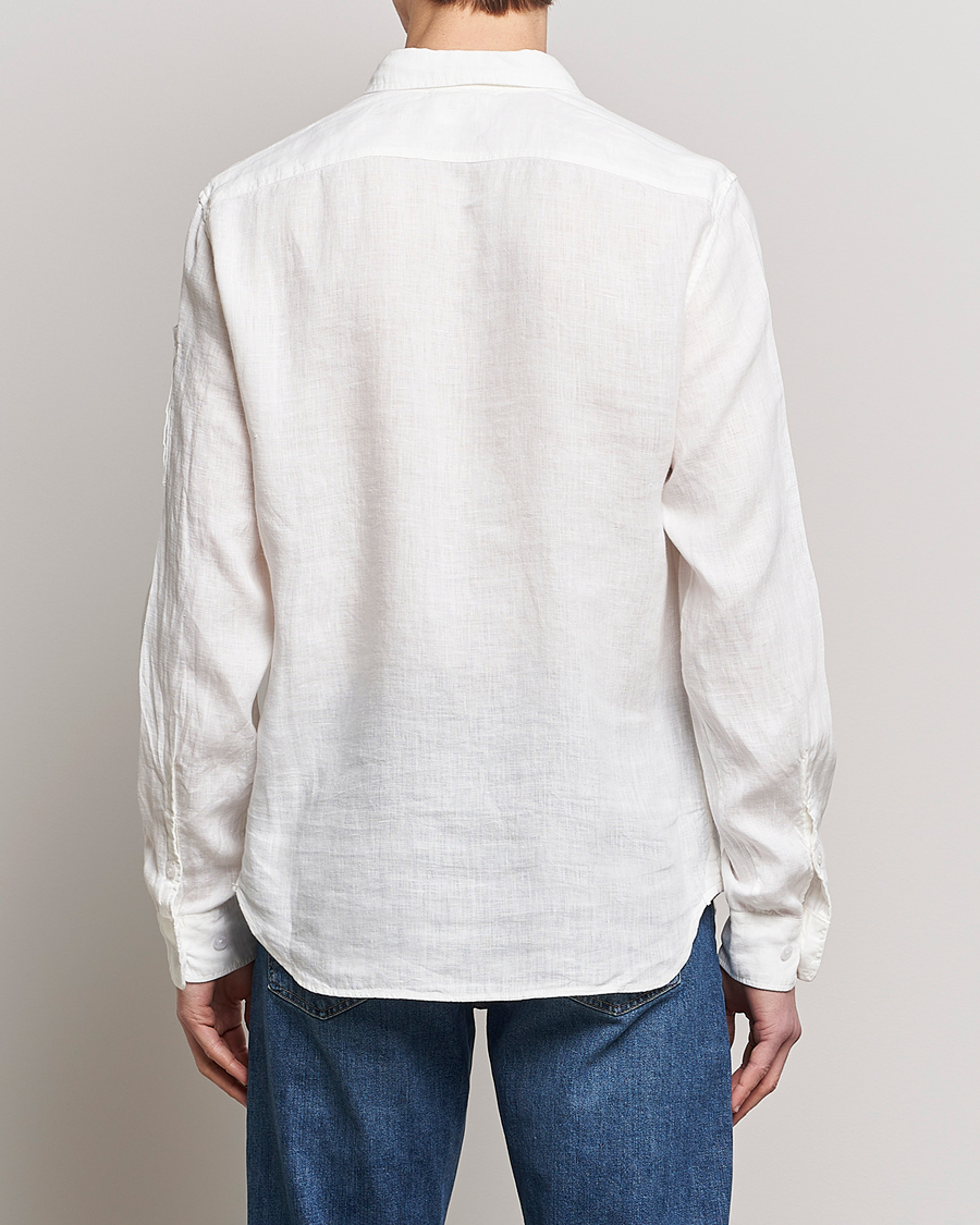 Hombres | Camisas | C.P. Company | Long Sleeve Linen Shirt White