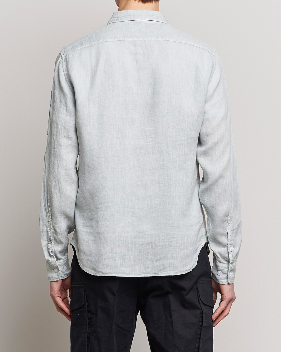 Hombres | Camisas | C.P. Company | Long Sleeve Linen Shirt Ocean