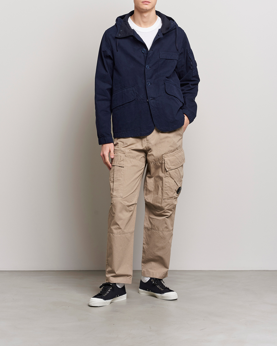 Hombres | Abrigos y chaquetas | C.P. Company | MAIS-B Canvas Weave Garment Dyed Jacket Navy