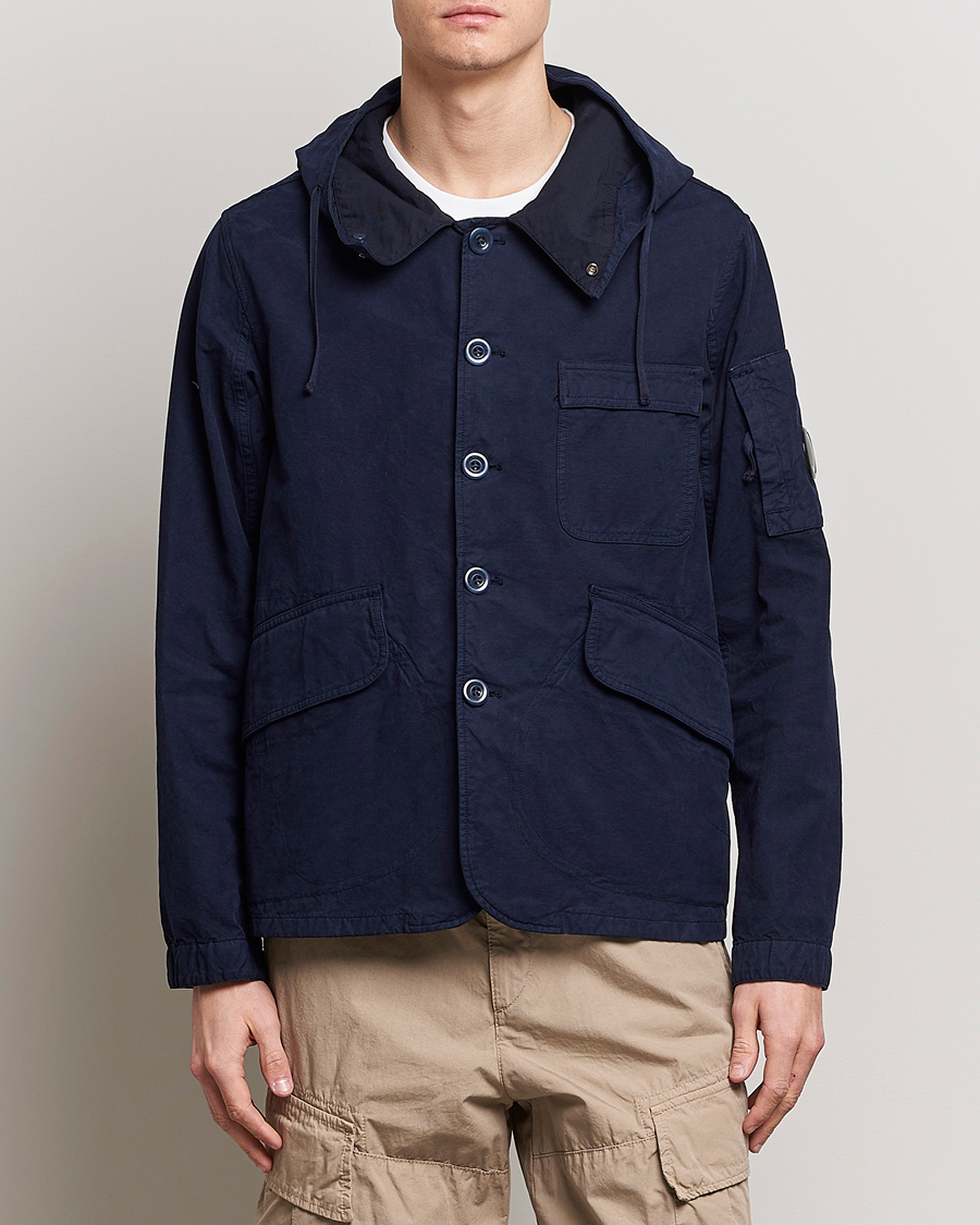 Hombres | Abrigos y chaquetas | C.P. Company | MAIS-B Canvas Weave Garment Dyed Jacket Navy