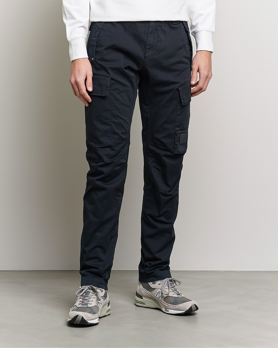 Hombres | Pantalones | C.P. Company | Metropolis Satin Stretch Cargo Pants Navy