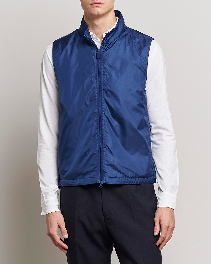 Hombres | Chalecos | Aspesi | Vernes Nylon Gilet Bluette
