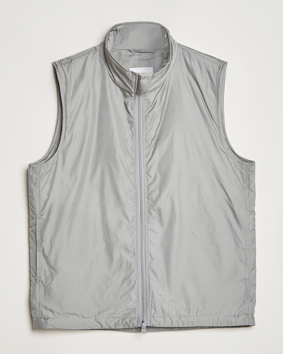 Hombres | Chalecos | Aspesi | Vernes Nylon Gilet Grey