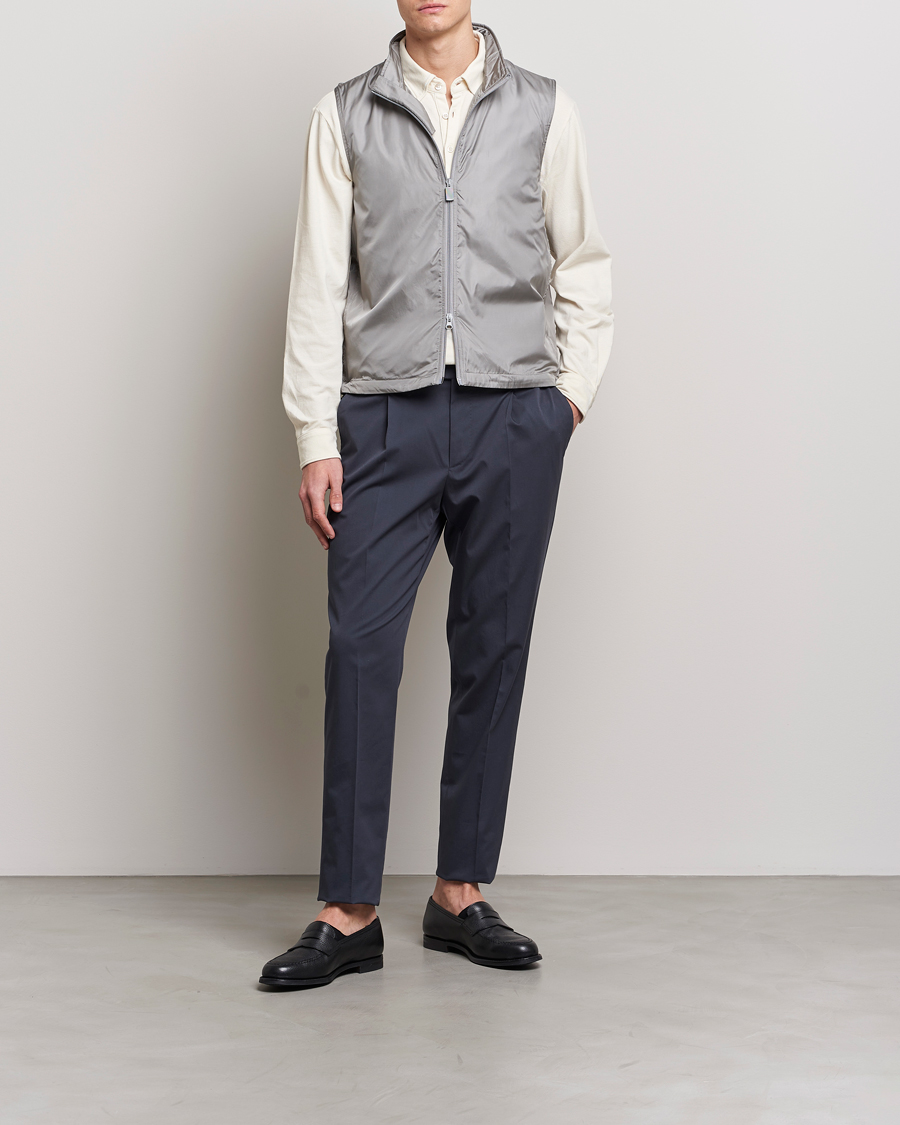 Hombres | Chalecos | Aspesi | Vernes Nylon Gilet Grey