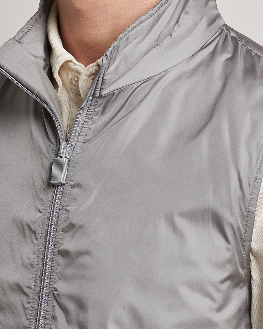 Hombres | Chalecos | Aspesi | Vernes Nylon Gilet Grey