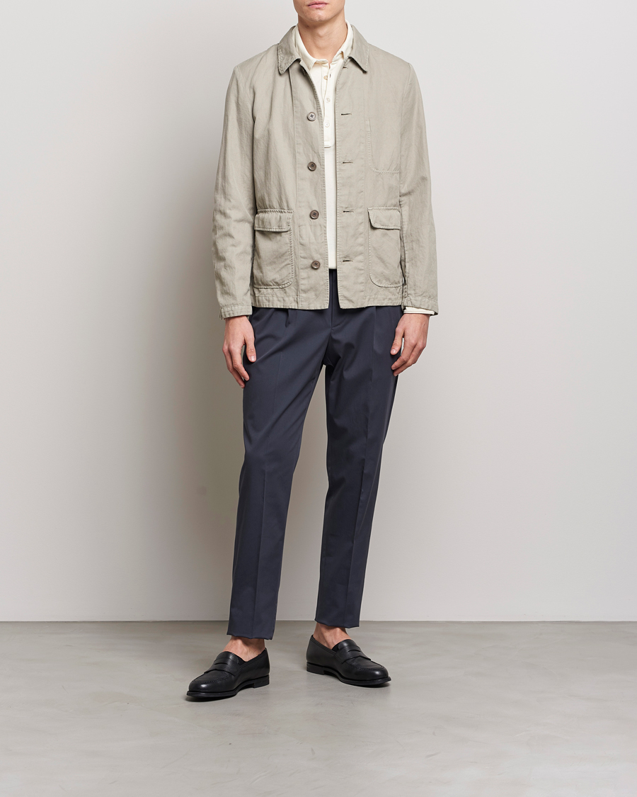 Hombres | Abrigos y chaquetas | Aspesi | Tadao Cotton/Linen Shirt Jacket Khaki