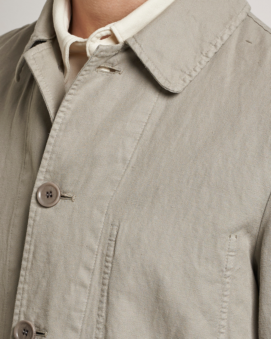 Hombres | Abrigos y chaquetas | Aspesi | Tadao Cotton/Linen Shirt Jacket Khaki