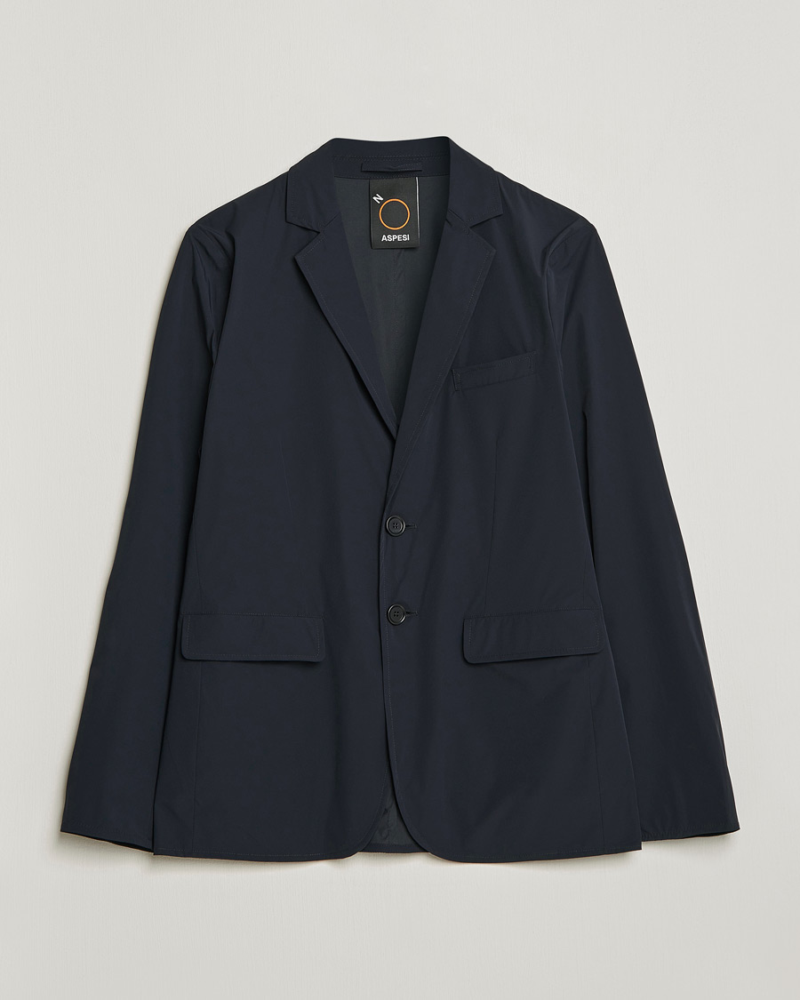 Hombres | Blazers | Aspesi | Stretch Nylon Blazer Navy