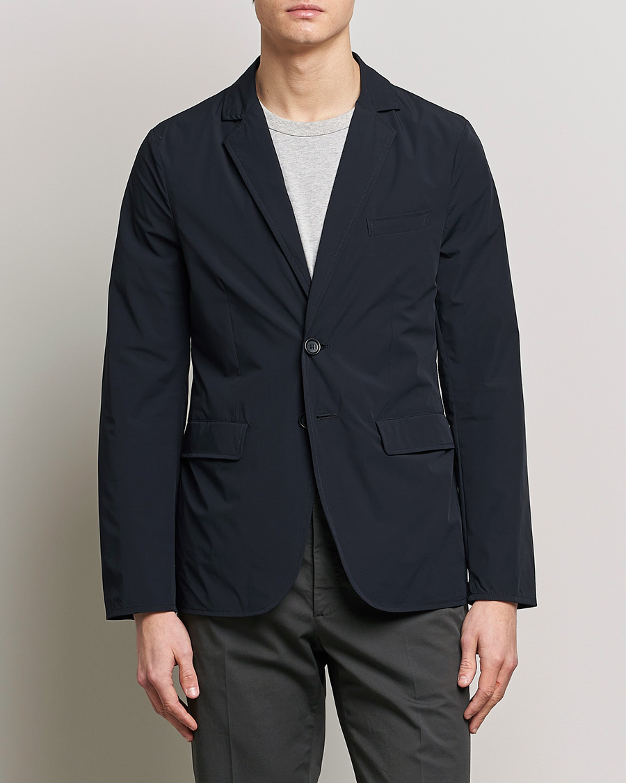 Hombres | Blazers | Aspesi | Stretch Nylon Blazer Navy