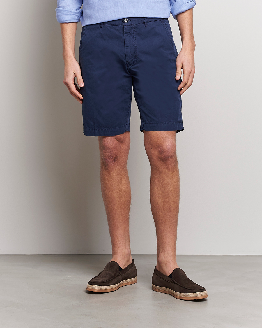 Hombres | Pantalones cortos | Aspesi | Washed Cotton Cargo Shorts Dark Blue