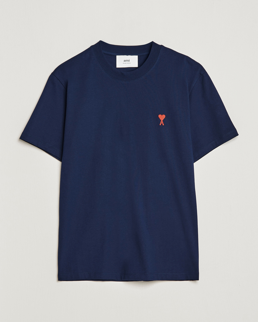 Hombres | Camisetas | AMI | Heart Logo T-Shirt Navy