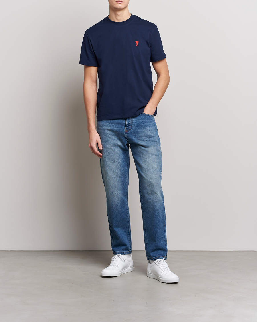 Hombres | Camisetas | AMI | Heart Logo T-Shirt Navy