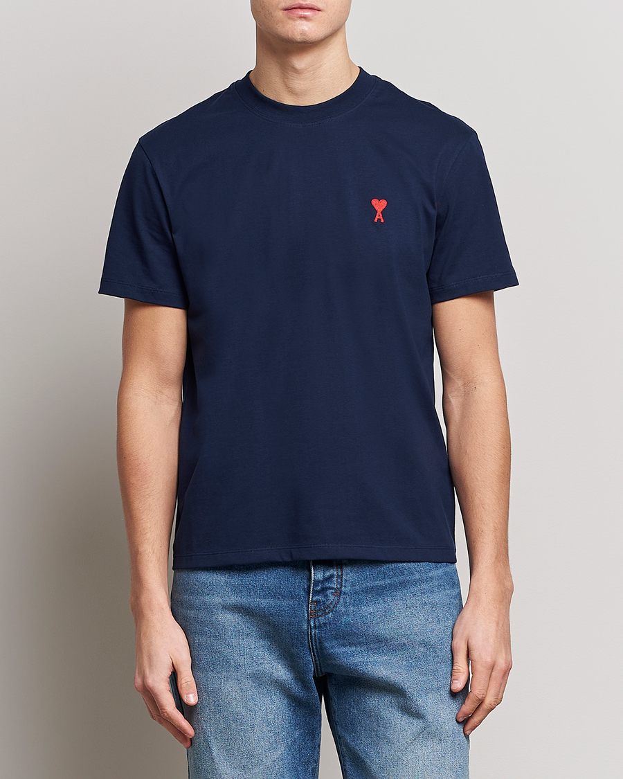 Hombres | Camisetas | AMI | Heart Logo T-Shirt Navy