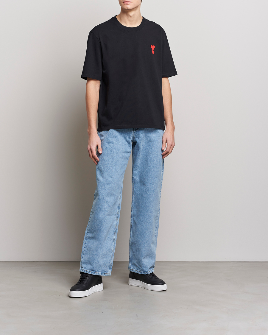 Hombres | Camisetas | AMI | Big Heart Short Sleeve T-Shirt Black