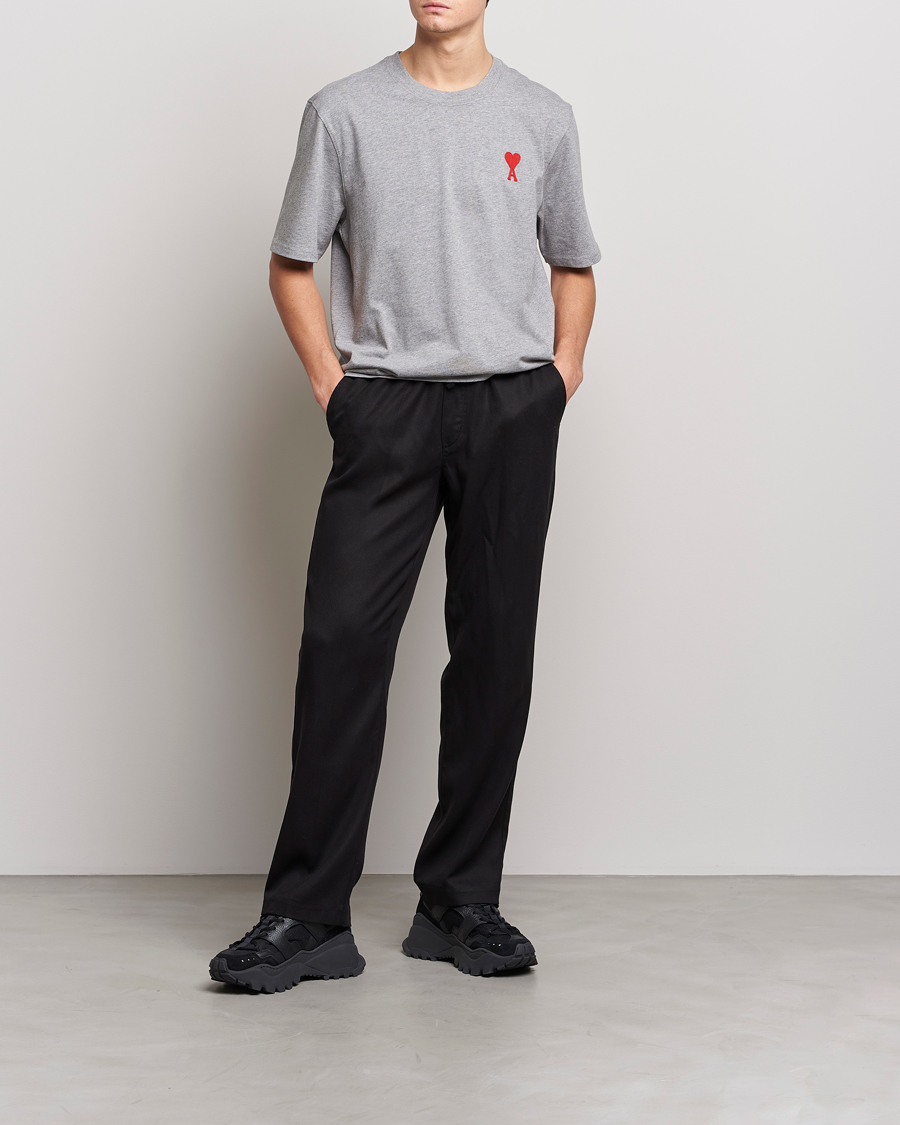 Hombres | Camisetas | AMI | Big Heart Short Sleeve T-Shirt Heather Grey