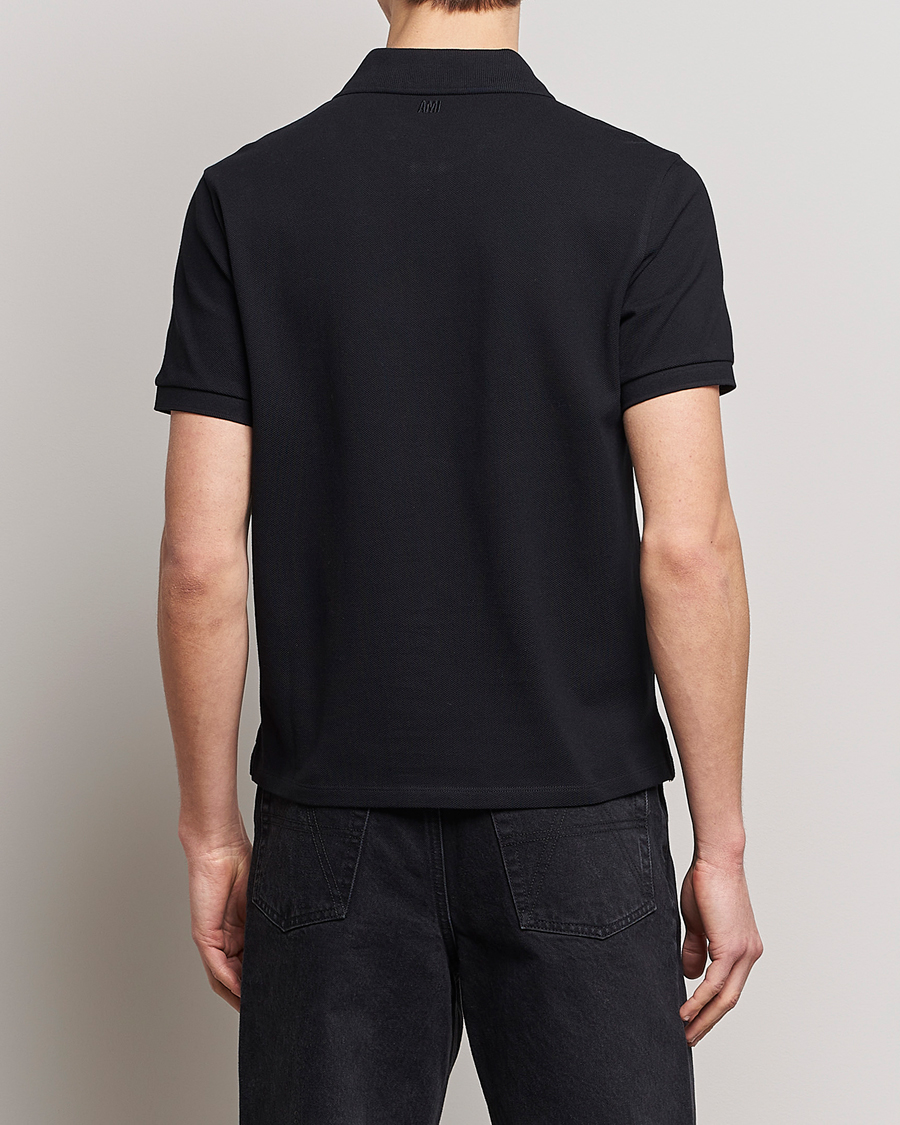 Hombres | Polos | AMI | Heart Logo Piquet Polo Black