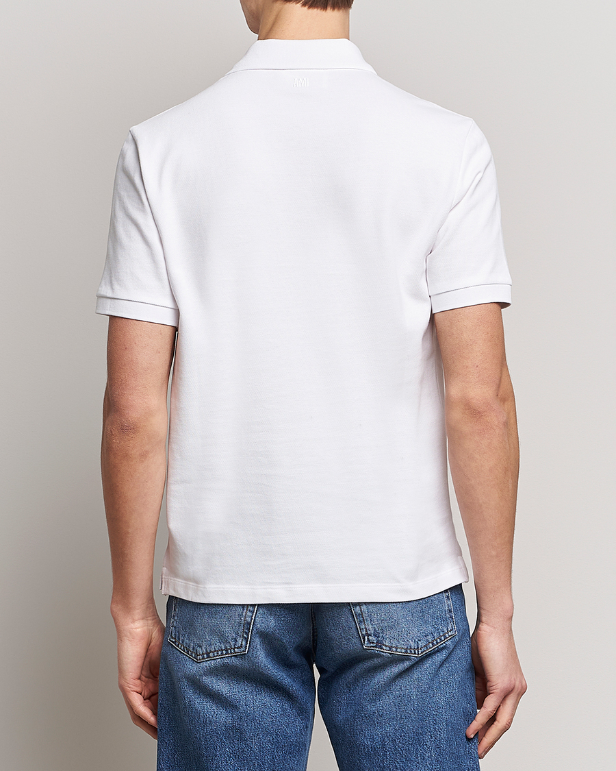 Hombres | Polos | AMI | Heart Logo Piquet Polo White