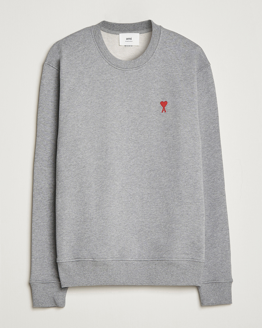 Hombres | Jerséis y prendas de punto | AMI | Heart Logo Sweatshirt Heather Grey