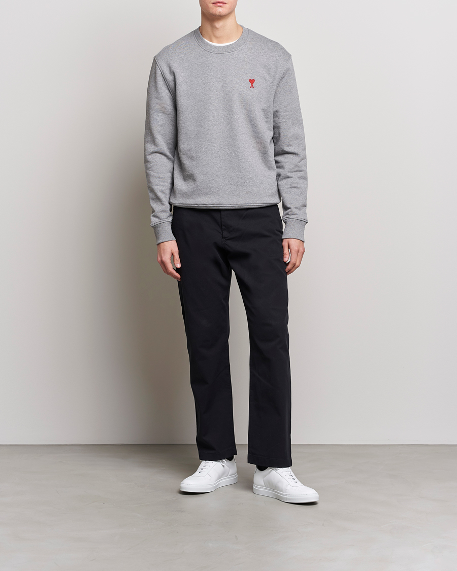 Hombres | Jerséis y prendas de punto | AMI | Heart Logo Sweatshirt Heather Grey