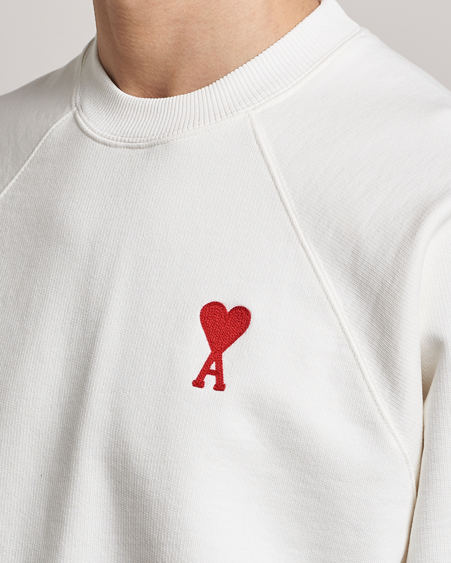 Hombres | Jerséis y prendas de punto | AMI | Big Heart Sweatshirt Natural White
