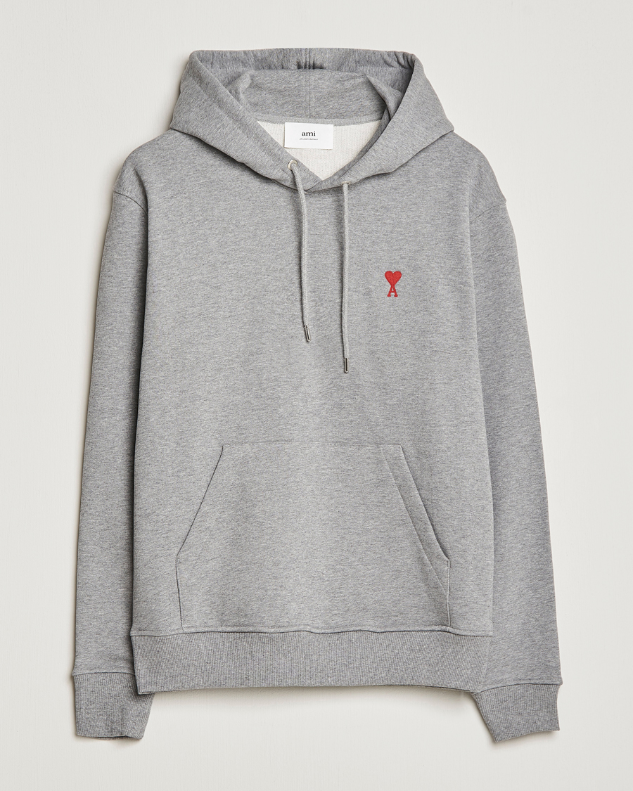 Hombres | Jerséis y prendas de punto | AMI | Heart Logo Hoodie Heather Grey