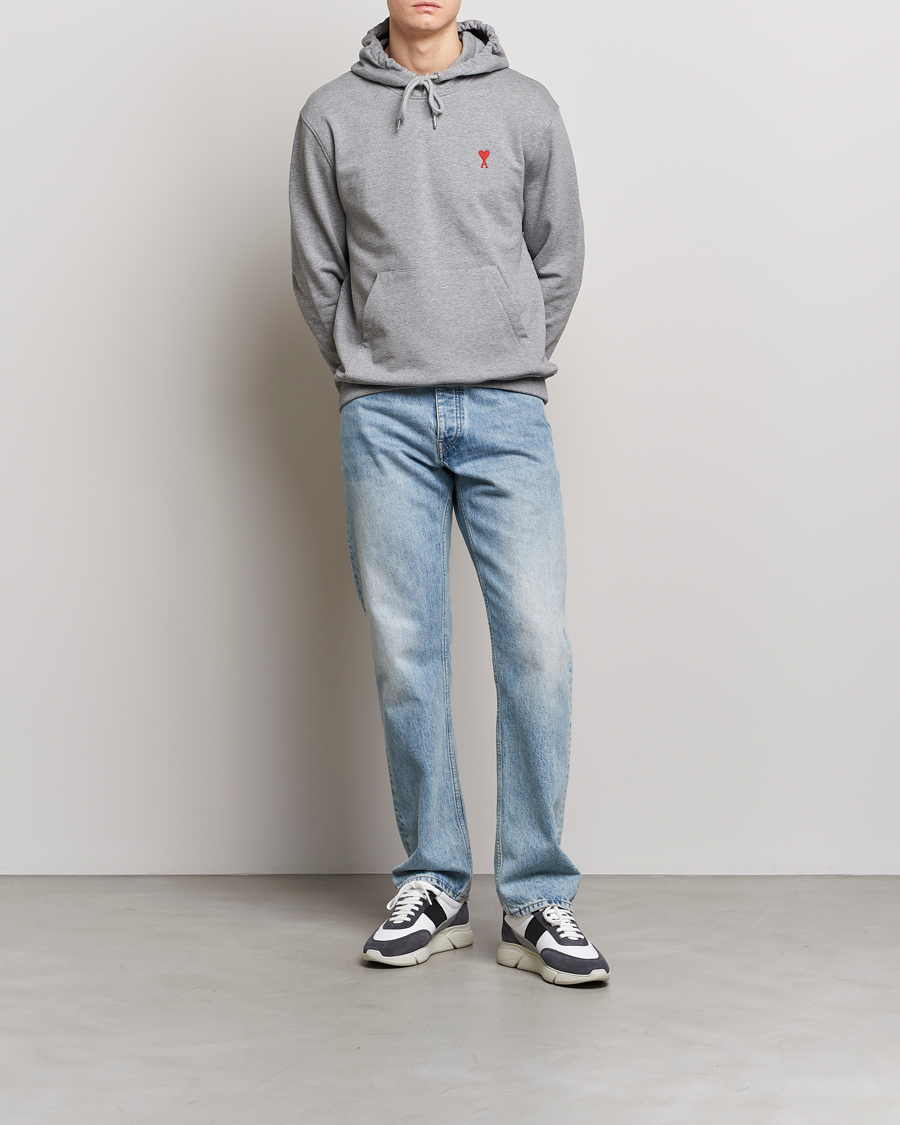 Hombres | Jerséis y prendas de punto | AMI | Heart Logo Hoodie Heather Grey