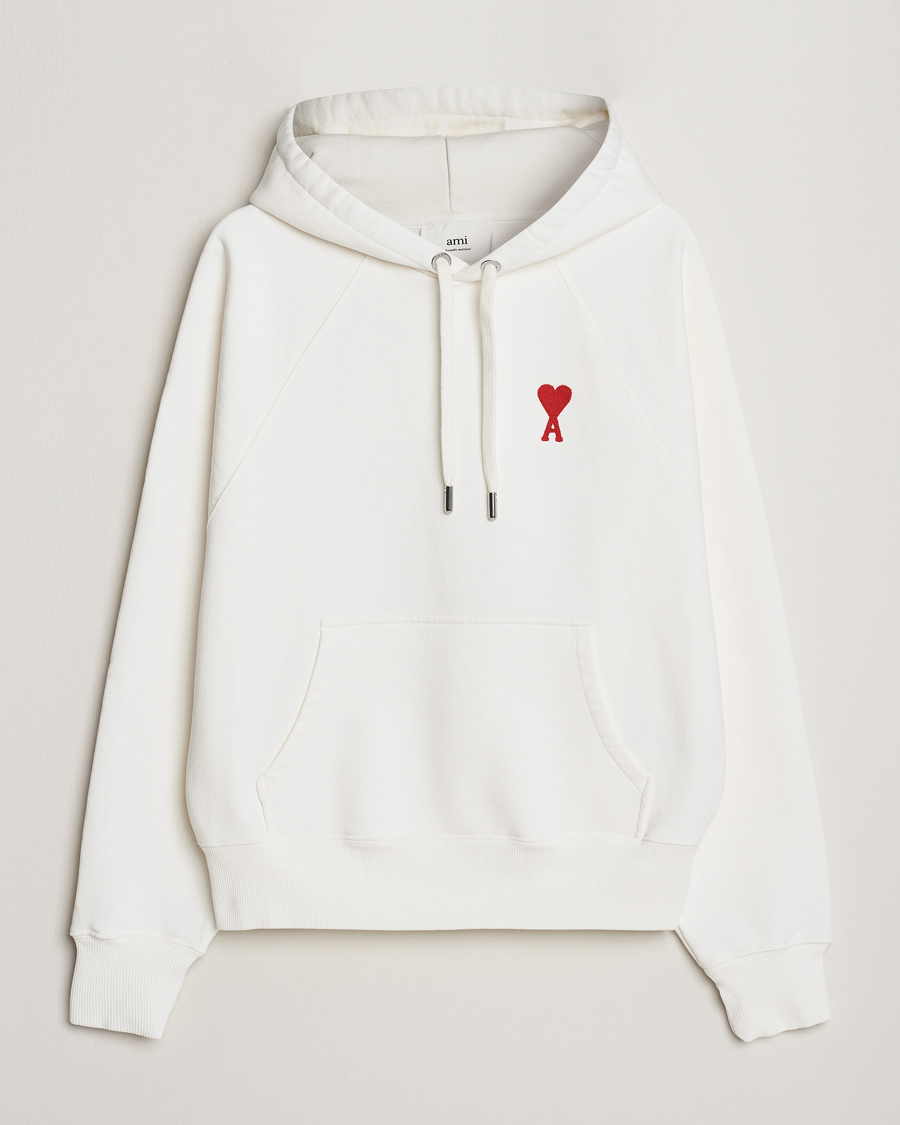 Hombres | Jerséis y prendas de punto | AMI | Big Heart Logo Hoodie Natural White