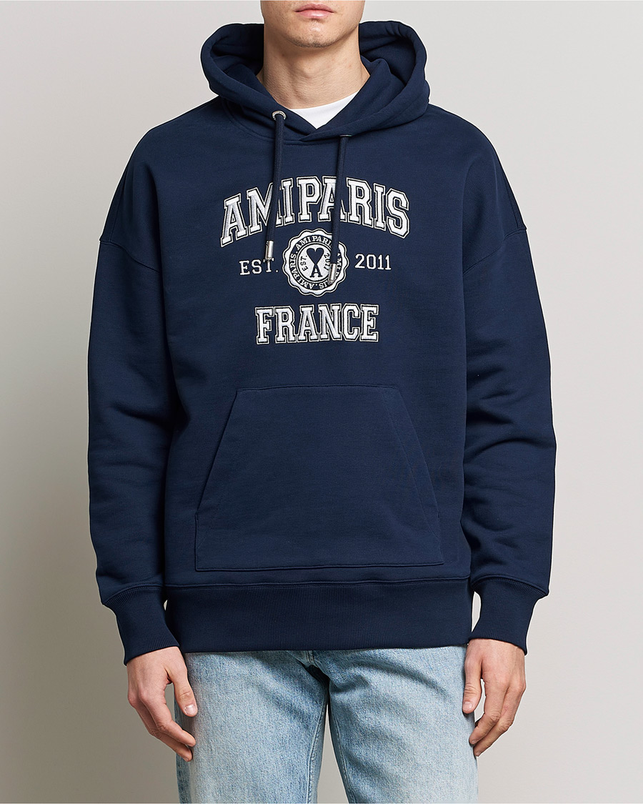 Hombres | Jerséis y prendas de punto | AMI | Paris College Hoodie Navy