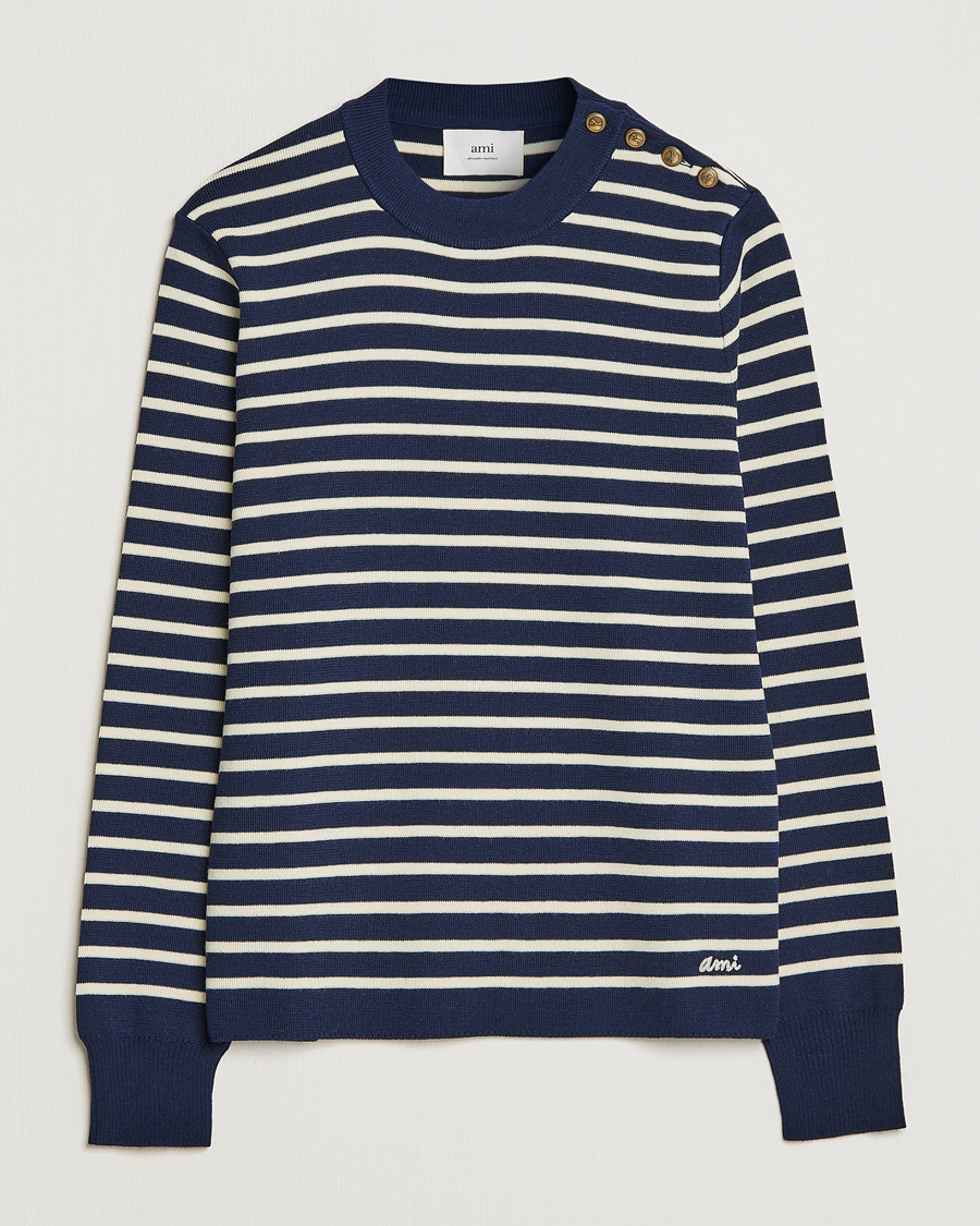 Hombres | Jerséis y prendas de punto | AMI | Sailor Sweater Navy/White