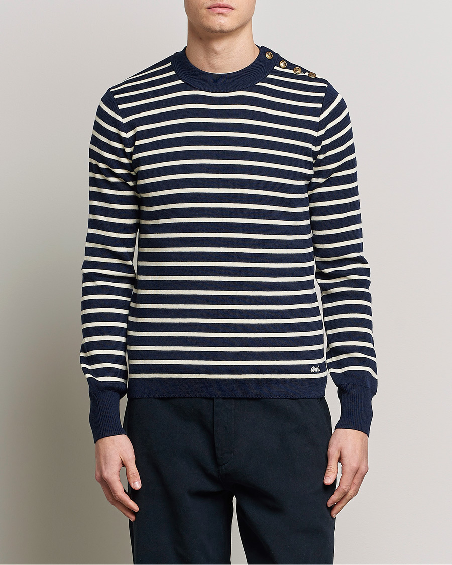 Hombres | Jerséis y prendas de punto | AMI | Sailor Sweater Navy/White