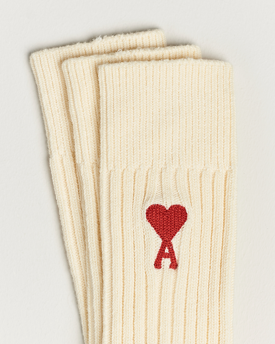 Hombres | Ropa interior y calcetines | AMI | 3-Pack Heart Socks White
