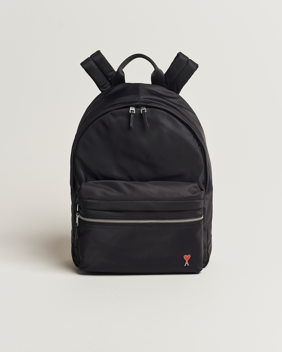 Hombres | AMI Heart Logo Backpack Black | AMI | Heart Logo Backpack Black
