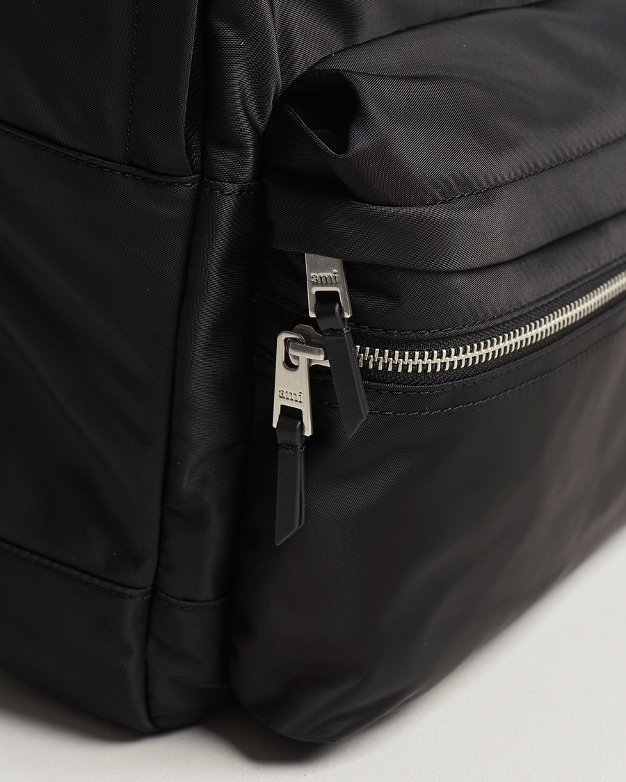 Hombres | AMI Heart Logo Backpack Black | AMI | Heart Logo Backpack Black