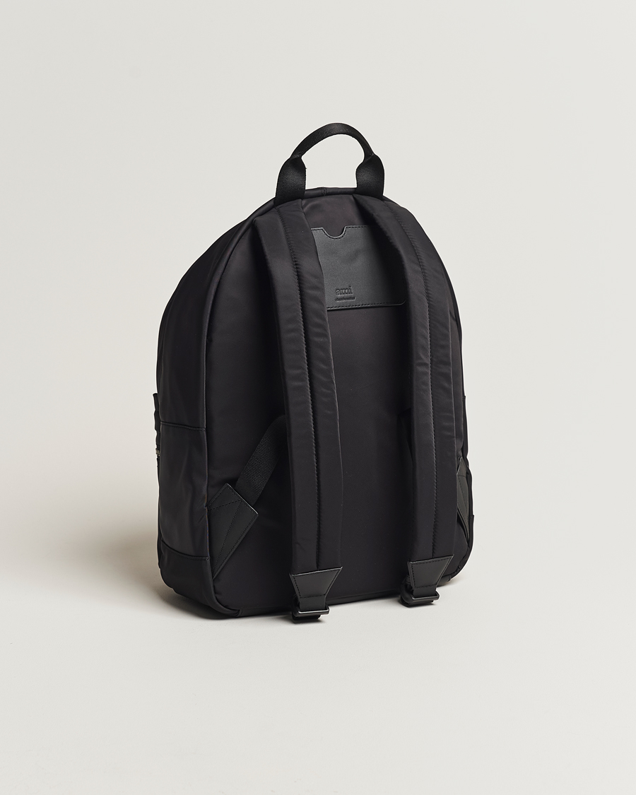 Hombres | AMI Heart Logo Backpack Black | AMI | Heart Logo Backpack Black
