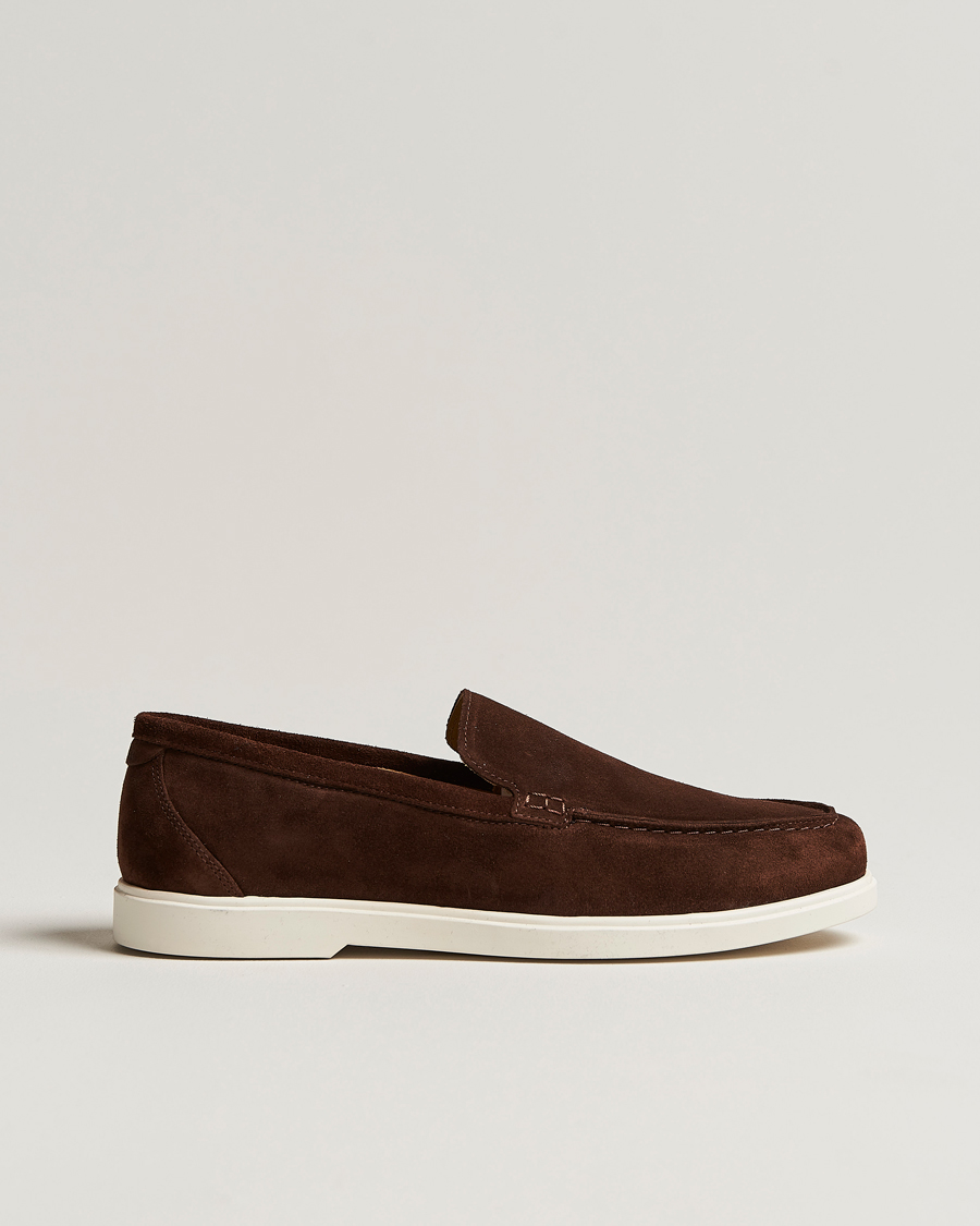 Hombres | Mocasines | Loake Shoemakers | Loake 1880 Tuscany Suede Loafer Chocolate
