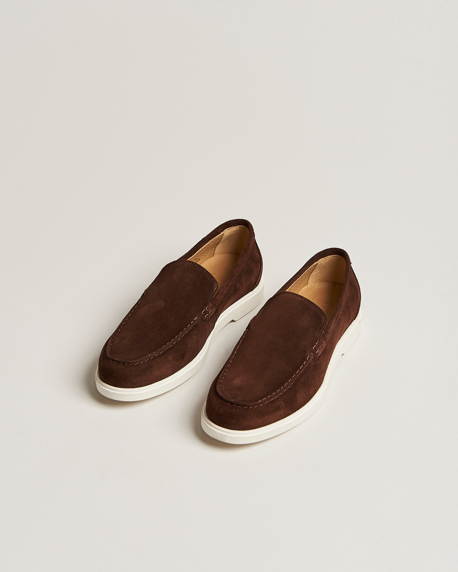 Hombres |  | Loake 1880 | Tuscany Suede Loafer Chocolate