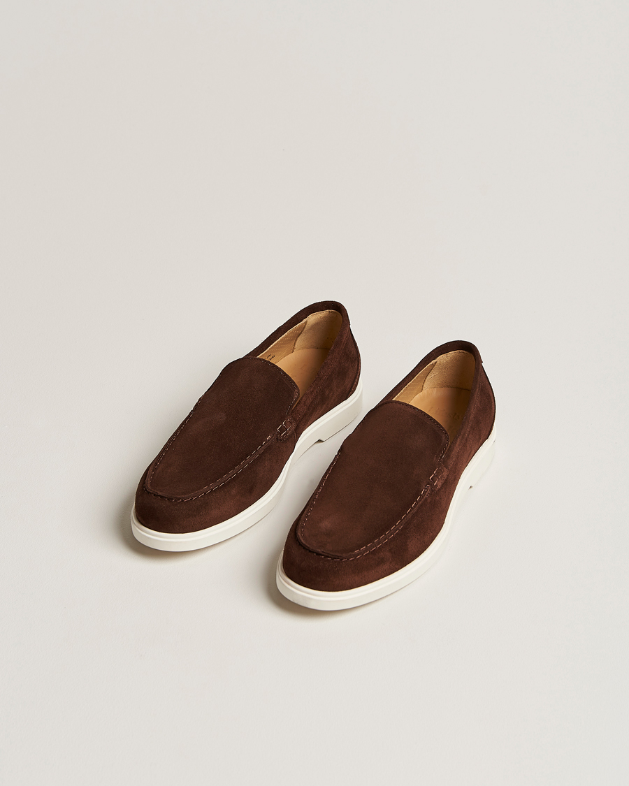 Hombres | Mocasines | Loake Shoemakers | Loake 1880 Tuscany Suede Loafer Chocolate